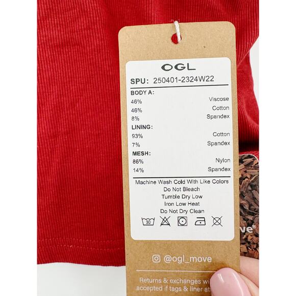 OGL Top Size S NEW Plantive Crewneck Cut-out Bandless Brami Tank Orange - Picture 9 of 12